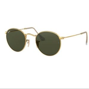 Round Metal Gold Frame Sunglasses